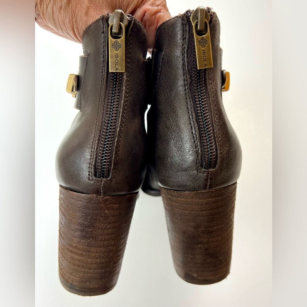 Isola Ladora Larka Horse-bit Leather Booties - Picture 6 of 13